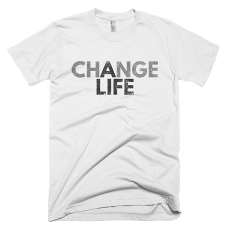 White Change A Life Men’s Graphic T-Shirt