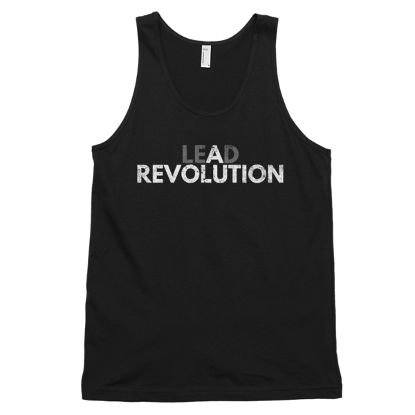 Black-lead-a-revolution-mens-tank-top